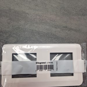 Plaque pour prise et interrupteur legrand mosaic - 2x2 modules - horizontal - blanc 078804L