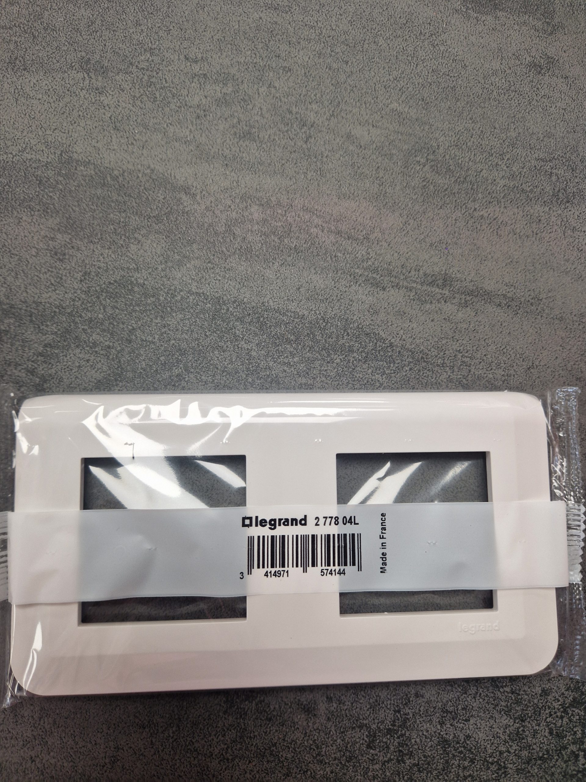 Plaque pour prise et interrupteur legrand mosaic - 2x2 modules - horizontal - blanc 078804L