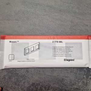 Plaque pour prise et interrupteur legrand mosaic - 3x2 modules horizontal - blanc 078806L