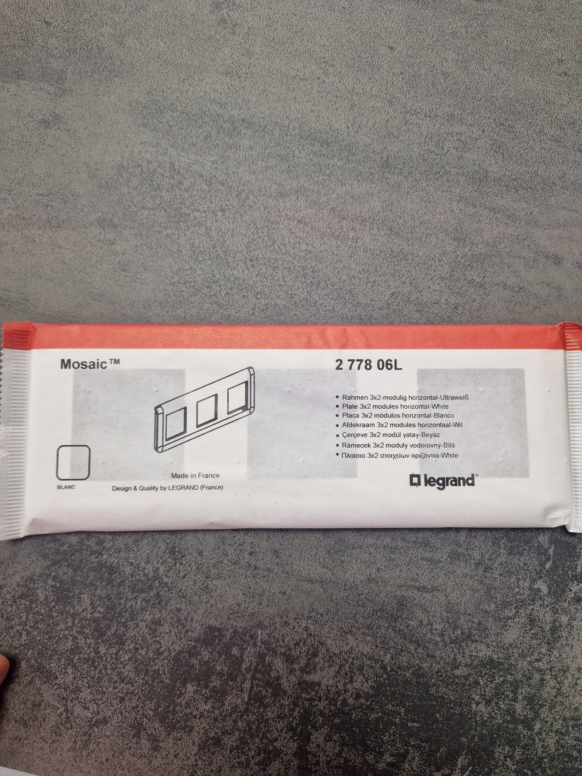 Plaque pour prise et interrupteur legrand mosaic - 3x2 modules horizontal - blanc 078806L