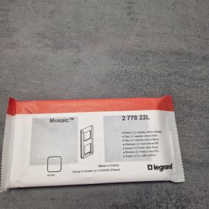 Plaque pour prise et interrupteur legrand mosaic - 2x2 modules vertical - blanc 078822L