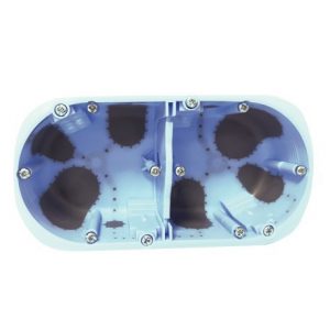 Eur'Ohm - Boîte d'encastrement - XL AIR'métic - 2 postes - prof. 40 mm - Réf : 52064