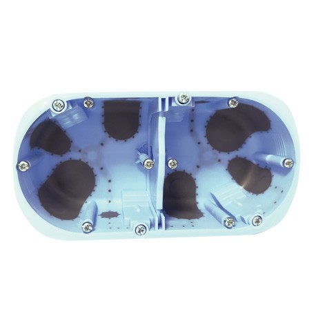 Eur'Ohm - Boîte d'encastrement - XL AIR'métic - 2 postes - prof. 40 mm - Réf : 52064