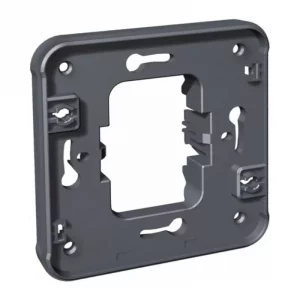 Cadre support Oxxo Eur'Ohm - 1 poste - En encastré - Gris Réf 60886