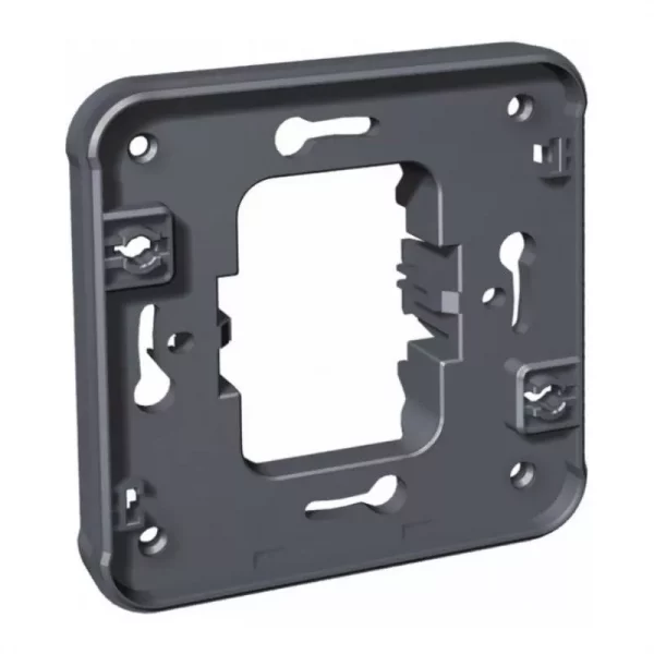 Cadre support Oxxo Eur'Ohm - 1 poste - En encastré - Gris Réf 60886