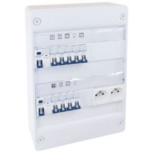 19421 EUR'OHM coffret RX 13m 2 rangées monté-cablé evolutif pour T1/T2