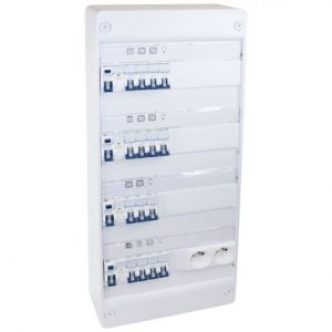 19441 EUR'OHM coffret RX 13m 4 rangées monté-cablé evolutif T4/T5