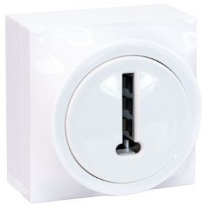 60970 EUR'OHM DUNE Conjoncteur téléphonique en T blanc