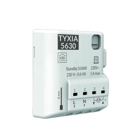 Delta Dore - Récepteur radio 230 V pour moteur de volet roulant jusqu'à 1 A - Tyxia 5630 - Réf : 6351401