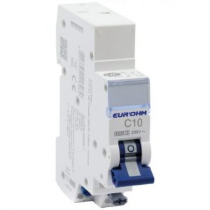 20310 EUR'OHM Disjoncteur 1P+N 10A courbe C connexion automatique 4,5kA NF