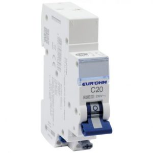 20320 EUR'OHM Disjoncteur 1P+N 20A courbe C connexion automatique 4,5kA NF