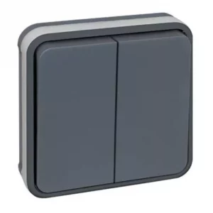 Double Va-et-vient Oxxo - 1 poste - 10A - Gris Réf 60882