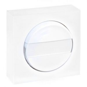 60906 EUR'OHM DUNE Bouton poussoir avec porte-étiquette blanc