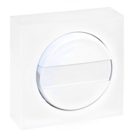 60906 EUR'OHM DUNE Bouton poussoir avec porte-étiquette blanc