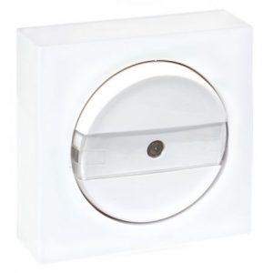 60907 EUR'OHM DUNE Bouton poussoir porte-étiquette lumineux blanc