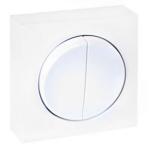 60910 EUR'OHM DUNE Interrupteur double va et vient blanc