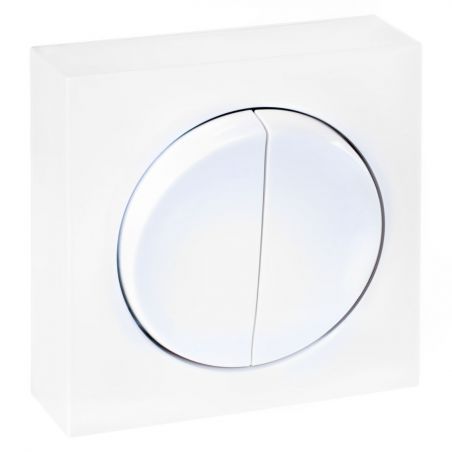 60910 EUR'OHM DUNE Interrupteur double va et vient blanc
