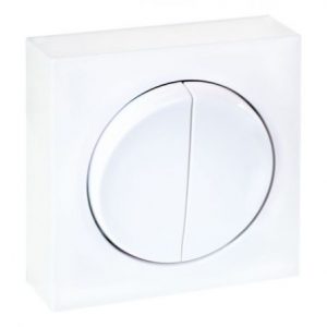 60916 EUR'OHM DUNE Interrupteur va et vient + poussoir blanc