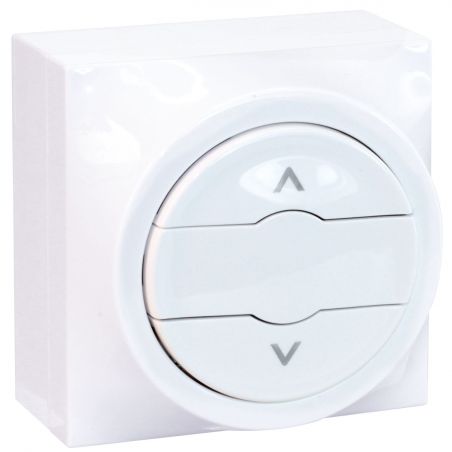 60923 EUR'OHM DUNE Interrupteur volet roulant 3 positions blanc