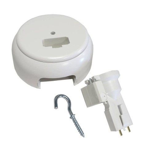 Eur'Ohm - Kit boîte DCL saillie point de centre + douille E27 - XL Pro - Ø85 mm - Réf : 53098