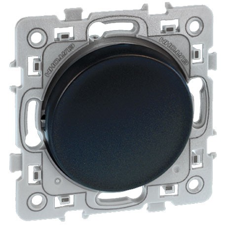Eur'ohm Square - Bouton poussoir anthracite - Réf : 60302