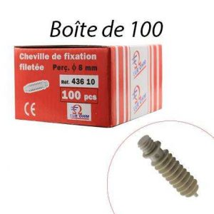 Cheville à tête filetée pour Collier à Embase 100pcs - EUROHM 43610