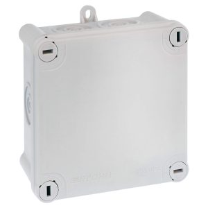 Boîte de dérivation 105x105x55 Eur’Ohm Sum’Ohm étanche 7 entrées avec couvercle 1/4tour IP55