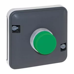 Mécanisme arrêt d'urgence Oxxo Eur'Ohm - IP55 - Voyant vert Réf 60848