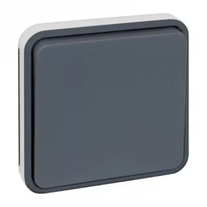 Mécanisme bouton poussoir Oxxo Eur'Ohm - 10A - IP 55 - Gris