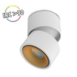 Miidex Lighting - Applique Décorative CCT 12W Blanc/Doré - Inclinable/orientable - Réf : 100488