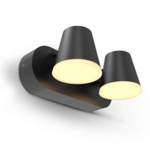 Miidex Lighting - Applique Murale Double Orientable LED Noir 20W 3000K - Réf : 100936
