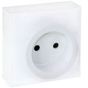 60961 EUR'OHM DUNE Prise 2P blanc