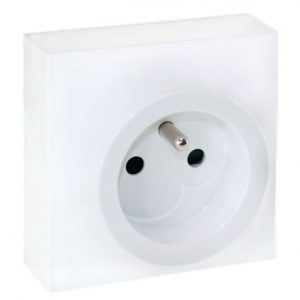 60960 EUR'OHM DUNE Prise 2P+T blanc