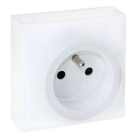60960 EUR'OHM DUNE Prise 2P+T blanc