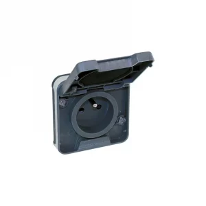 Prise 2P+T Oxxo - 1 poste - Gris Réf 60895