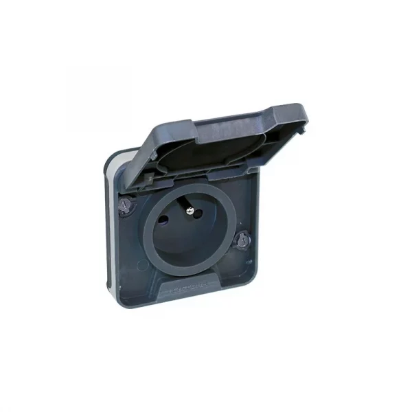 Prise 2P+T Oxxo - 1 poste - Gris Réf 60895