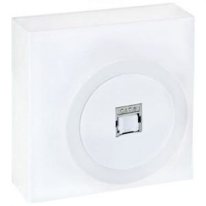 60971 EUR'OHM DUNE Prise RJ45 blindée Cat.6 FTP (Grade1 TV) blanc