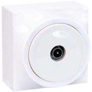 60964 EUR'OHM DUNE Prise TV blanc