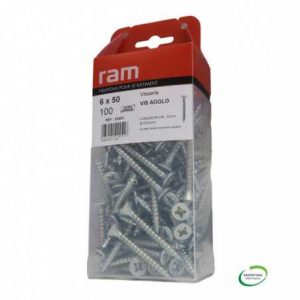 RAM 22451 - Vis tete fraisee Pozidriv 6x50mm - Boite de 100 pcs