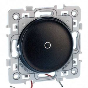 Square Bouton poussoir lumineux - témoin Anthracite - EUROHM 60305