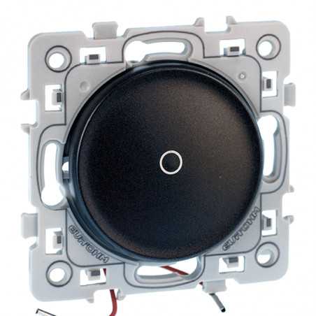Square Bouton poussoir lumineux - témoin Anthracite - EUROHM 60305
