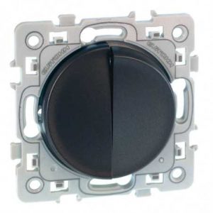 Square Double interrupteur va et vient Anthracite - EUROHM 60310