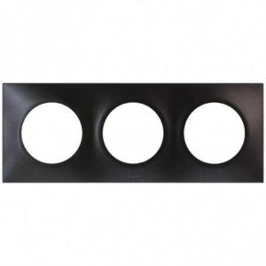 Square Plaque triple Anthracite - EUROHM 60398