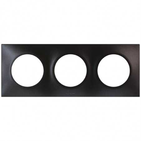 Square Plaque triple Anthracite - EUROHM 60398