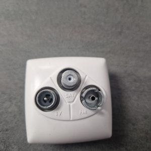 Prise TV-FM-SAT appareillage saillie composable - blanc