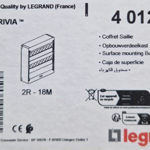 Tableau électrique Legrand Drivia 2 rangées 18 modules IP30 IK05 blanc RAL 9003 401222