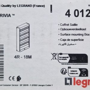 Tableau électrique Legrand Drivia 4 rangées 18 modules IP30 IK05 blanc RAL 9003 401224