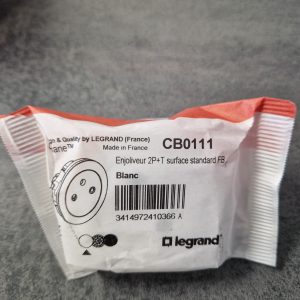 Enjoliveur prise 2P+T surface Céliane Blanc - LEGRAND CB0111
