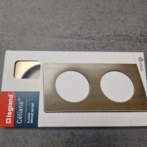 plaque de finition céliane 2 postes - bronze satiné CP1602