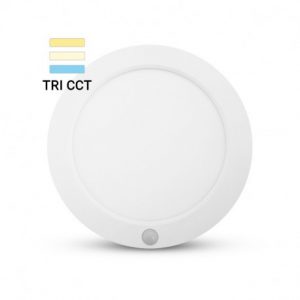 Plafonnier LED Blanc Ø230 18W CCT + Détecteur IR 100010